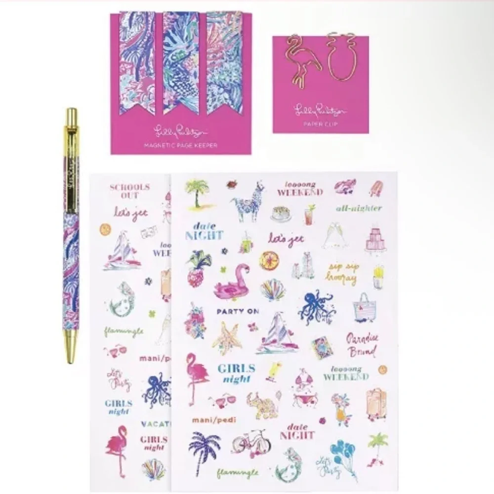 Lilly Pulitzer agenda bonus pack in Desert Palm print NWT